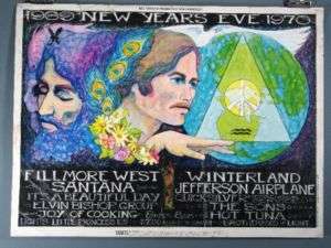 Santana, Hot Tuna, Elvin Bishop Group, Vintage Poster  