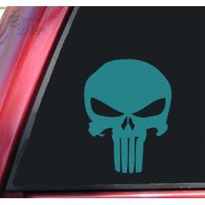  Punisher 2K Skull Vinyl Decal Sticker   Teal Automotive