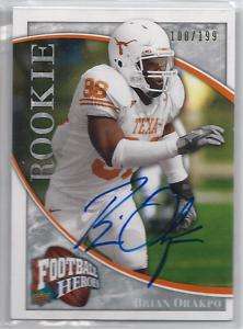 Brian Orakpo 2009 UD Football Heroes ROOKIE AUTOGRAPH  