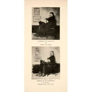  1921 Print Portrait Carlyle Sketch Study Man Costume Hat 