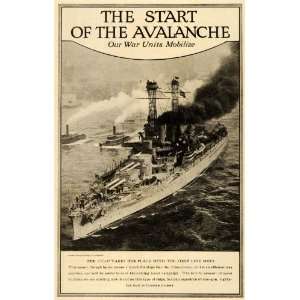 1917 Print S. S. Utah War Ships Navy Naval World War I 