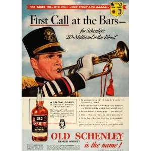   Ad Old Schenley Supreme Blended Whiskey Trumpet   Original Print Ad