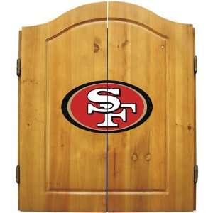  San Francisco 49ers Dart Board Cabinet Set   NFL Sports 