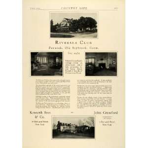  1927 Ad Riversea Club Fenwick Old Saybrook Connecticut 