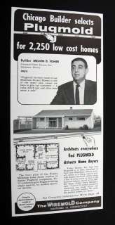 Plugmold Fisher Homes Markham Illinois Project 1955 Ad  