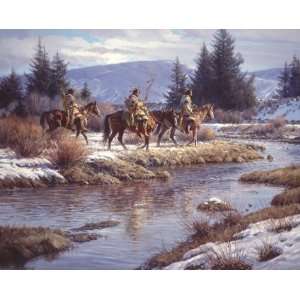  BLACKFEET AT BLACKTAIL PONDS by Martin Grelle Signed 