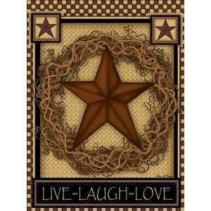   Laugh, Love Star Finest LAMINATED Print Carrie Knoff 12x16 Home