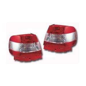 Audi A4 Tail Lights Red Clear Taillights 1996 1997 1998 1999 2000 2001 