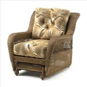 com Kate All Weather Wicker Swivel Glider with Harwood Onyx Cushions 