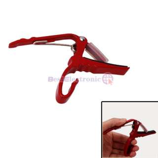 Twomans Acoustic Electric Guitar Clamp Capo Red  