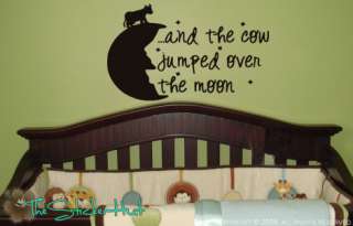 The Cow Jumped Over the Moon Wall Sticker Decal 570  
