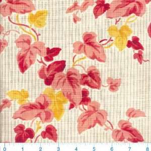  54 Wide Drapery Print Tarahill Red Fabric By The Yard 