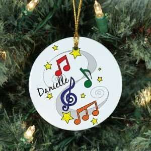  Personalized Name Music Notes Christmas Ornament