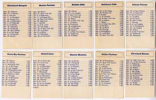 1970 NFL Roster Packet Pocket Schedule BUFFALO BILLS  