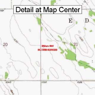  USGS Topographic Quadrangle Map   Milan NW, Minnesota 