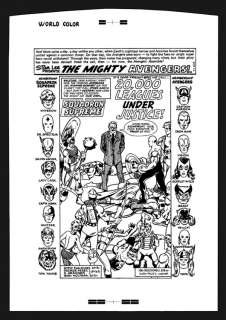 Jack Kirby Avengers #148 Rare Large Production Art Pg 1  