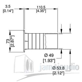 PAIR OF 2x4.5 port tubes for speaker cabinets  