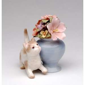  BLOOMING FOREVER Cat/Vase of Flower