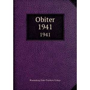  Obiter. 1941 Bloomsburg State Teachers College Books