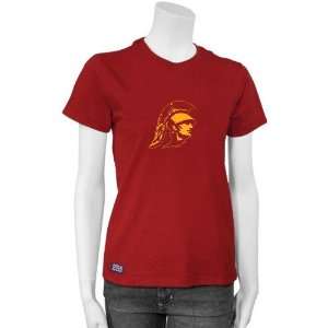  USC Trojans Cardinal Ladies Team Logo T shirt Sports 