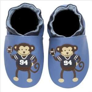   RB39907 Boys Football Monkey Crib Shoe Color Blue, Size 2 Baby