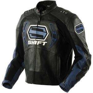    Shift Racing Octane Leather Jacket   Small/Blue Automotive