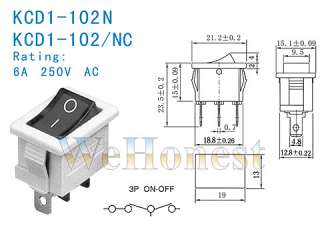 15 pcs On / Off Rocker Switches SPDT with Light Quality  