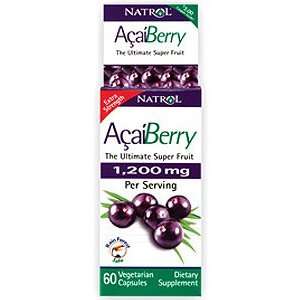  Natrol Acai Berry X Strength 1200Mg 60 Veg Caps Health 