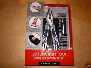 Protocol Design Deluxe 22 Multifunction Stainless Steel Tool Blue 
