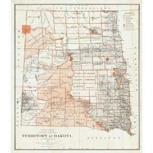  Territory of Dakota, 1879 Arts, Crafts & Sewing