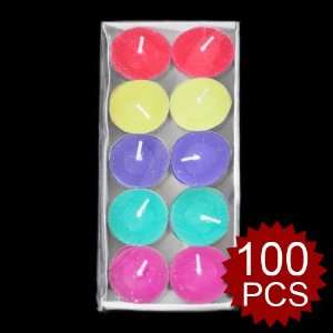  Assorted Colors Unscented Candles, Tea light Candles 