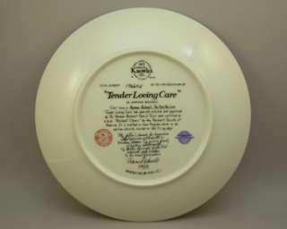 Norman Rockwell Tender Loving Care Plate 1988 MIB w COA  