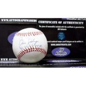  Brian Boehringer Autographed Baseball Inscribed 96 WS 