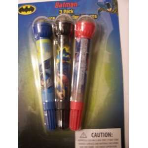  DC Comics Batman 3 Pack Markers with Roller Stamps Toys & Games
