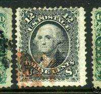Scott #90 Washington E Grill Used Stamp (Stock #90 3)  