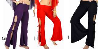 Sexy belly dance Side Bind trousers pants 9 colours  
