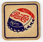 pepsi cola soda bottle cap coaster vintage 