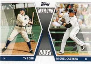 Ty Cobb Miguel Cabrera 2011 Topps Diamond Duds  