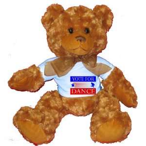  VOTE FOR DANCE Plush Teddy Bear with BLUE T Shirt Toys 