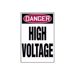  DANGER HIGH VOLTAGE 14 x 10 Aluminum Sign