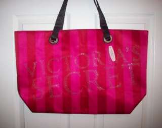 Victorias Secret 2011 Black Friday Pink Stripe Beach Tote Bag  