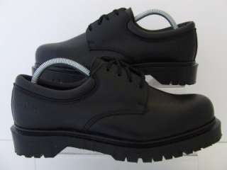  Mail Black Leather Steel Toe Safety Shoes Antistatic Wide Fit  