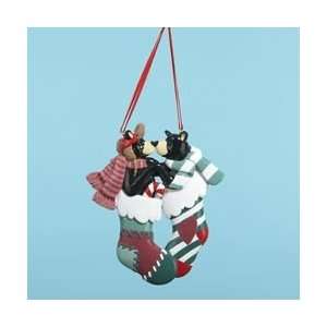  Club Pack of 12 Bear Couple in Stocking Christmas 