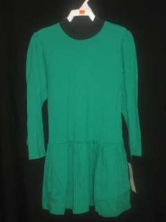 NEW KIDS CLUB Green/Black Longsleeve Dress L/6x 7  