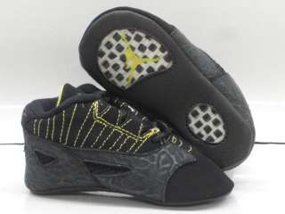 Nike Air Jordan 11 Retro Black Yellow Sneakers Crib Baby Soft Bottom 