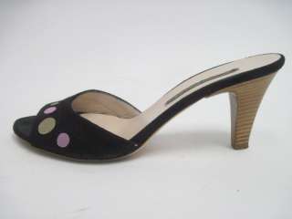   black suede open toe slides size european 38 5 usa 8 5 these fabulous