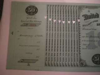   TAX STAMP CERTIFICATE. GREAT CONDITION. SERIAL NUMBER IS DIFFERENT