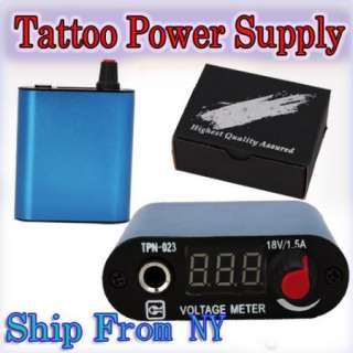 LED digital Mini Tattoo Machines Power Supply Blue Color  