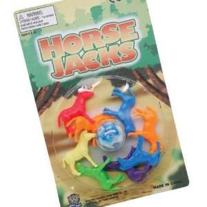   Ball Game Set  8 Colorful Horse Figures and Rubber Ball Toys & Games