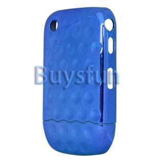   Metallic Blue Hard Cover Case For Blackberry Curve 8520 8530  